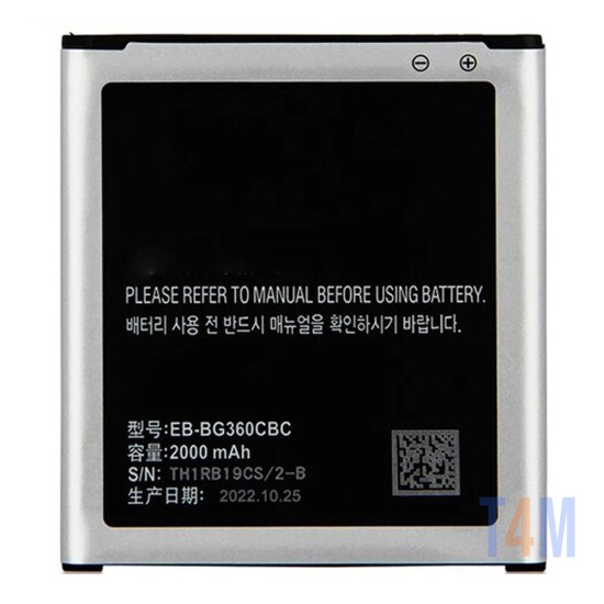 Bateria EB-BG360CBC para Samsung Galaxy Core Prime G360/G361/J2/J200 2000mAh